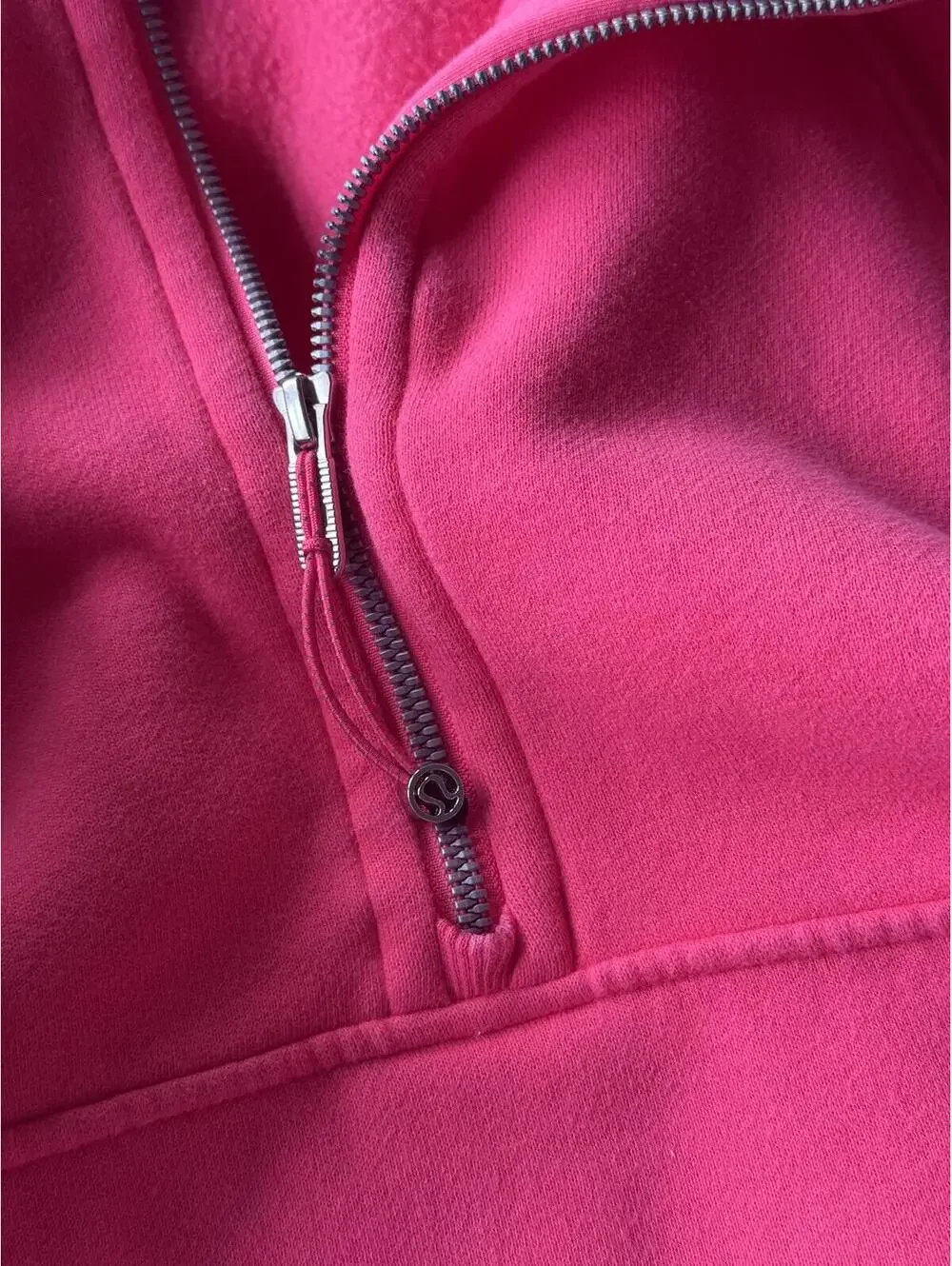 Lululemon Scuba Oversized Half Zip Hoodie Lip Gloss Pink M/L